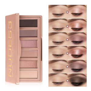 ibcccndc | Best Selling Naked2 Basics Eyeshadow Palette 6 Matte Neutral Contour Shades With Mirror Velvety Smooth Long Lasting Waterproof