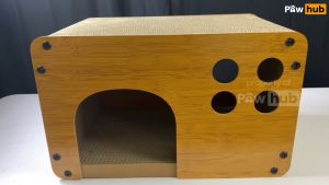 PAWHUB Premium Rumah Kucing Kayu Multifungsi Garukan Kucing / Cat House Playground with Cat Scratcher Board