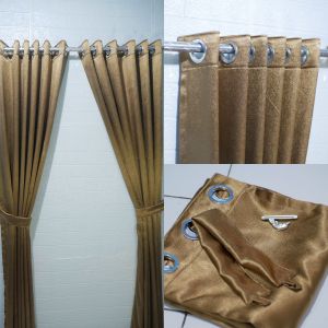 Gorden jendela Blackout aesthetic polos tebal Glossy import mewah dan murah