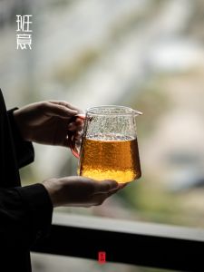 แก้วใสหนาทนความร้อนสูงสำหรับชงชาแบบญี่ปุ่น ชุดเครื่องดื่มชาแบบแบ่งปัน แก้วพิเศษสำหรับบ้านและสวน