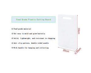 Food Grade Plastic Cutting Board - Kitchen Chopping Board for Vegetables Fruits Meat - Easy Clean Hygienic Non-Porous Surface
