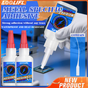 LOOLIFL 50g High-strength oil-based adhesive for welding special oil-based adhesive for metal welding instead of electric welding one drop forever - oil-based instant adhesive for all kinds of metal materials.
