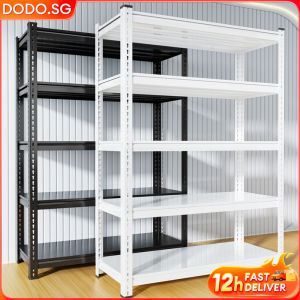 DODO Adjustable 3/4/5-Tier Metal Shelf Rack Heavy-Duty Stainless Steel Storage Organizer Space-Saving Warehouse Shelving