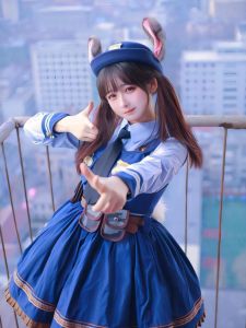 Zootopia Judy Cosplay Rabbit Police Uniform Halloween Performance Childrens Teacher Uniform Set Anime Comic Convention