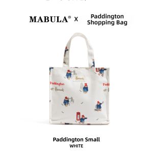 MABULA | Cute Cartoon Printed Canvas Bag For Women Shopping Tote Large Capacity Handheld And Shoulder Use
