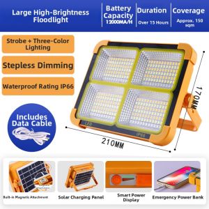 HAOJUNJIA | Portable Emergency Solar Camping Light