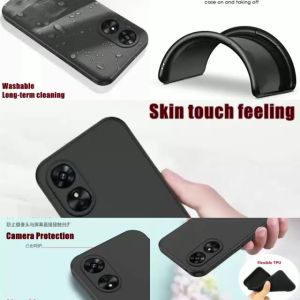 Soft Case Full Black Matte Premium OPPO A60 A79 5G A18/ A38/ A98 5G/ A58 4G/ A78 A17K A17 A77s A16 A16E A16K A15 A15s A12 A7 A3S A5s A11K A5 2020 A9 Silikon SLIM Mate Hitam/Kondom Protecth Camera/Kamera Lens Silkone Softcase Matte SE S E A77 A5 A3 K NFC