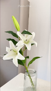 Elegant 30cm Modern White Ceramic Flower Vase for Home & Office Decor | Chic Tabletop Centerpiece