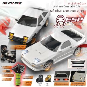 Xe Điều Khiển Từ Xa Mô Hình Xe Đua Mini Skymaker AE86 RX-7 FC Tỷ Lệ 1:18 Với Hệ Thống Chống Lật ESP Đèn LED Điều Khiển Từ Xa 2.4G Chất Liệu Kim Loại Và Nhựa