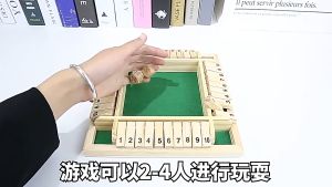 NEW Shut The Box Dice Game Large Wooden Borad Game Toys 2-4 Players Flip Dice Game Classic Math Game