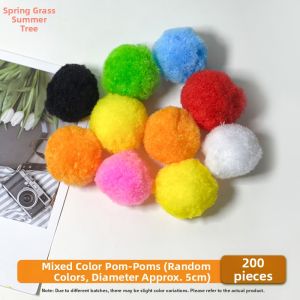 Kindergarten Large Handmade Colorful Felt Pom Poms 5cm