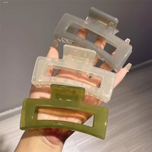 พีชถึง Dew Jelly สีผม Claw สําหรับผู้หญิงฤดูร้อนอุปกรณ์เสริมผมฉลามขนาดใหญ่คลิปหลาย Pins ผมกลับสมองทรงผม