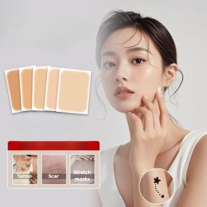 10pcs Tattoo Covering Sticker Longlasting Flesh Color Waterproof Scar Invisible Sticker White Spot Birthmark Tear Off False Skin