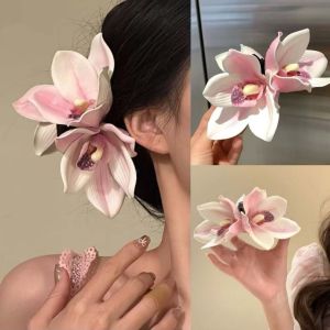 C.three Super Fairy Hair Accessory Egg Flower Hair Claw Clip Women High-end Vacation Style Hair Clip