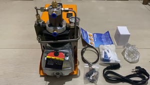 Rhain ปั้มลมไฟฟ้า สูบไฟฟ้า แรงดันสูง ดำน้ำ อัดอากศ 4500 psi ปั๊มลม 1800W ความเร็วลมสูง 40MPa ตั้งแรงดันและปิด