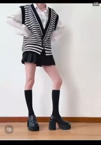 10CM Block high heel pu mules shoes 10cm 防水台软皮无比舒适高跟鞋