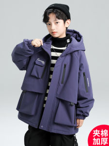 Boys Outwear Autumn and Winter 2024 New Arrival Winter Cotton Padded Thick Jacket Medium and Large Kids Boy Winter Clothes Cotton-Padded Jacket