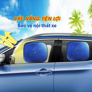 Bộ 6 tấm chắn nắng trong ô tô chống năng chống tia UV bảo vệ nội thất oto xe hơi miếng che chống nắng kính hông kính lái và kính sau ôtô sẵn núm hít chắc chắn dày dặn - Thiết bị chống chắn nắng ô tô