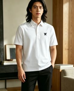 New Mens Golf Shirts Fashion Casual Golf Wear Short Sleeved Polo Shirt Comfortable Versatile Summer Business Office T-shirt