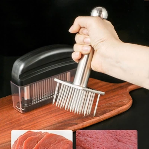 Stainless Steel Meat Tenderizer Hammer Needle Roast Beef Tool 18Pin