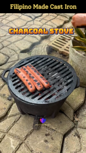 Filipino Made Cast Iron Charcoal Stove and Grill Set - Lazada