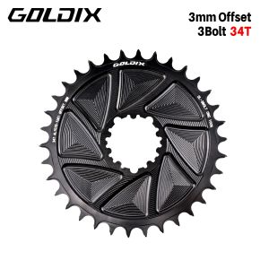 GOLDIX 3-Bolt AERO Chainring CNC Hợp Kim Nhôm Răng Rộng/hẹp Rỗng Cho SRAM Crankset Xe Đạp Leo Núi/xe Đạp Đường Trường