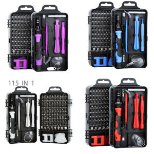 115Pcs Precision Screwdriver Set Electronic Repair Tool Kit Suitable for Iphone Computers Pcs Laptops Mobile Phones Macs Tablet Computers Home Diy Game Consoles Glasses Watches Doorbags Etc