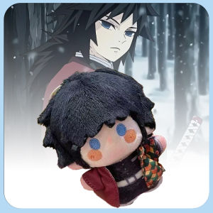 10cm Demon Slayer Tomioka Giyuu Plush Toys High Quality Figure Toys Cartoon Game Anime Cosplay Toy Body Squeaking Plush Pendants