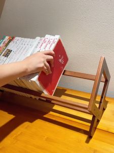 Bamboo Desktop Bookshelf 40/50CM Storage Rack Office Tabletop Document Organiser Rack Rak Storan 桌面书架/储物架