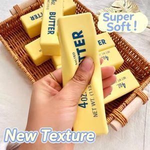 Butter Stick Squishy Fidget Toy Slow Rising Elastic Cheese Stress Relief Anxiety Hand Relax Squeeze Prank Game