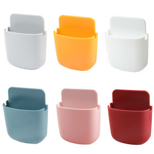 Wall-Mounted Charging Storage Box Remote Control Organizer for TV Air Conditioner Mobile Phone Nordic Style Plastic Organizer