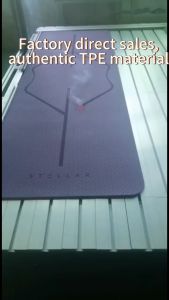 Authentic TPE Non Slip Yoga Mat 6mm + Yoga Bag & Strap with Position Line For Fitness Gymnastics