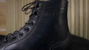 Xrider Safety Boots Ranger Polos Sepatu Kerja Full Black GRAIN LEATHER