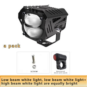 NIGHT KNIGHT | Motorcycle LED Spotlights 6000K White Front Auxiliary Fog Light Off-Road Driving Light for Night Riding for Car ATV UTV 12V 24V