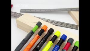 MROOFUL | Bút Chì Kỹ Thuật Thợ Mộc Chuyên Nghiệp 2.8mm Đánh Dấu Lỗ Sâu Chì 0.7mm Dụng Cụ Chế Tác Gỗ Có Nắp Nhựa