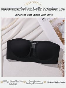 Non-Slip Gather Thin Strapless Bra