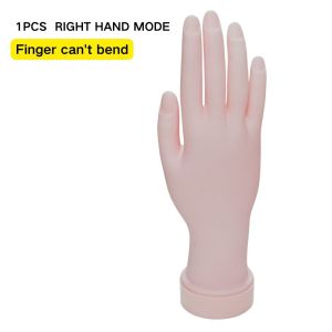 Soft Nails Practice Hand Flexible Model Mannequin  Silicone Nail Training Tools Bendable Fake Hand