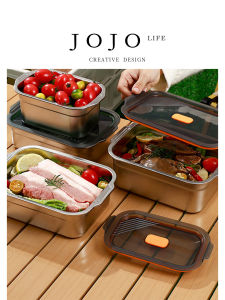 Outdoor Stainless Steel Square Food Preservation Box Mr. Grocery Leakproof Single Compartment 1.2L Capacity Storage Container