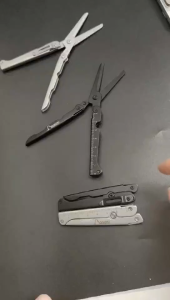TL124 PA-49 Stainless Steel Folding Scissors/ Outdoor Portable EDC Pocket Mini Scissors