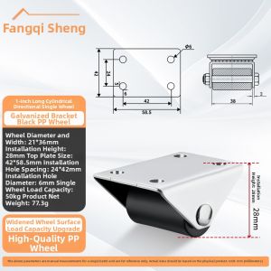FANGXIANSHENG | Nylon Heavy-duty Swivel Casters 1 Inch