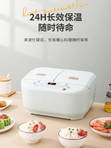 Smart Double-Pot Electric Rice Cooker Home Use Mini Firewood Rice Porridge Cooking round Shape Aluminum Inner Pot 3L Capacity