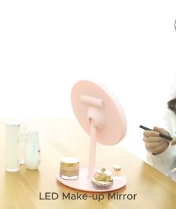 T&G LED Make-up Mirror with 3 Light Adjustable Mode Smart Touch LED Light 90° Rotation with Jewelry Tray Vanity Mirror