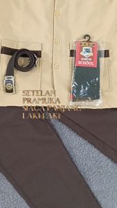 Setelan Seragam Sekolah Pramuka Siaga Laki-Laki Panjang SD Kelas 1-6