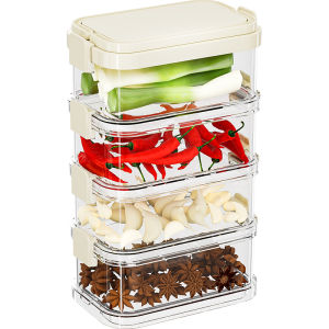 BAOJIAWANG | Sealed Stackable Spice Organizer Food Grade