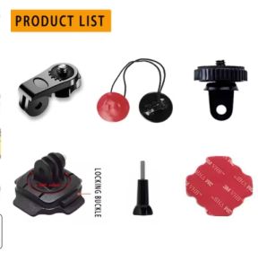 20240924 6in ชุดติดตั้งหมวกกันน็อคกล้องแอคชั่นแคมเมรา1ชุดสำหรับ GoPro Hero 13 12 11 10 YI Insta360 DJI Osmo Pocket 3ขายึดอแดปเตอร์อุปกรณ์เสริม