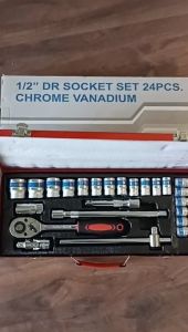 Bộ khẩu bộ tuýp sửa chữa đẩu 1/2" gồm  24 chi tiết- CRV chất lượng cao.