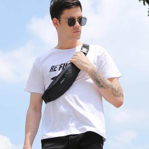 Huife Mens Chest Bag Waterproof Waist Packs Bag Outdoor Sports Single Shoulder Crossbody Bag