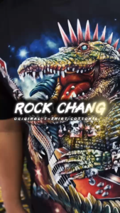 เสื้อยืดสกรีนเรืองแสง ROCK CHANG 3D171