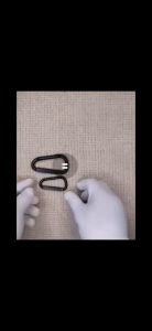 2 pcs Heavy Duty Caribeaners No. 8 D-shaped Black Spring Hook Carabiners for Rock Climbing Yoga Swing Gym etc