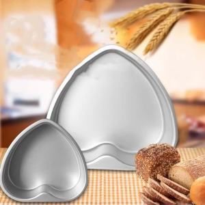 JUSTINLAU 4/6/8/10 Inch Heart Shaped Cake Pan with Removable Bottom Aluminum Alloy Chocolate Cake Pan Silver Tin Baking Molds
